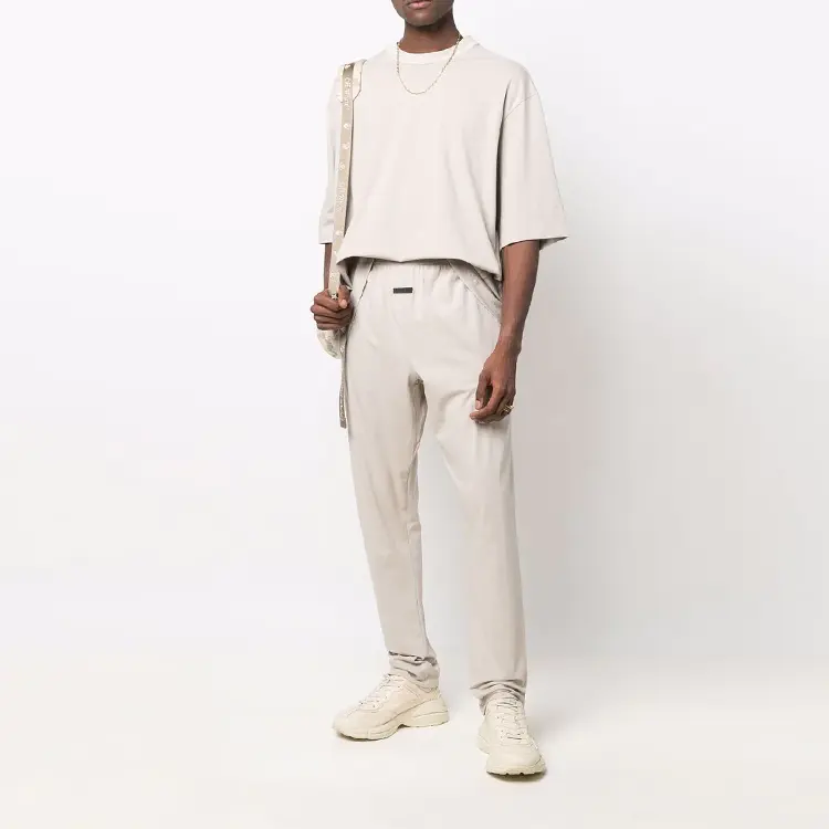 Брюки с логотипом и эластичной талией Fear Of God, серый/белый — фото 4