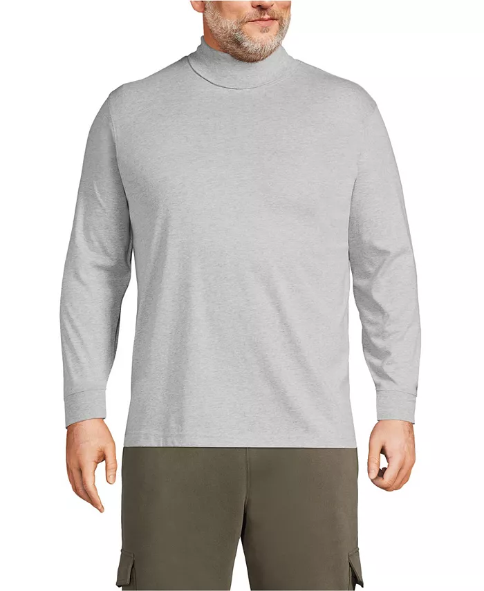 

Футболка-водолазка Big & Tall Super-T Lands' End, серый