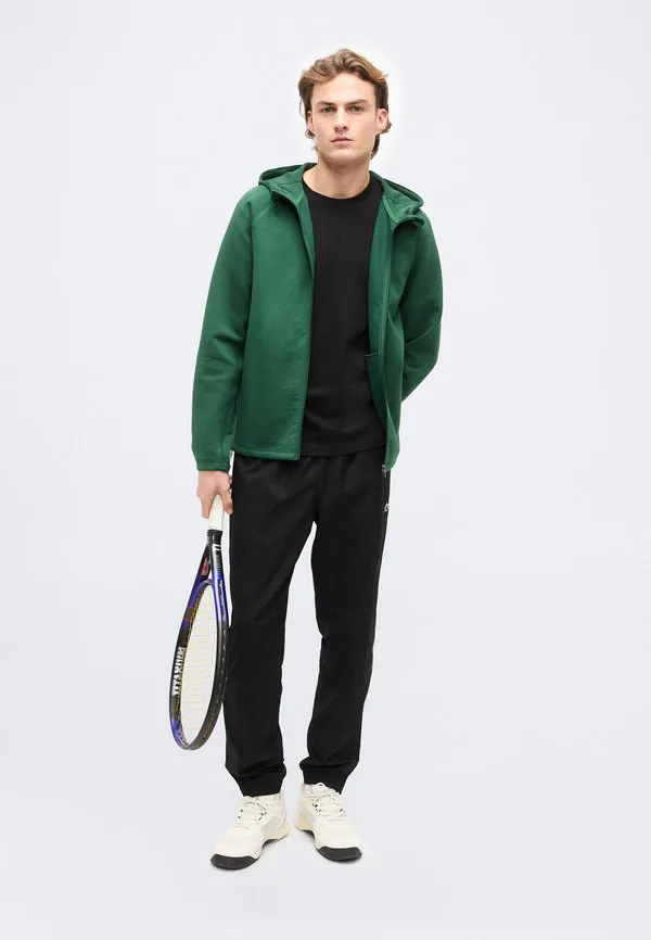 Куртка с капюшоном, классическая толстовка на молнии Lacoste Sport, Green — фото 2