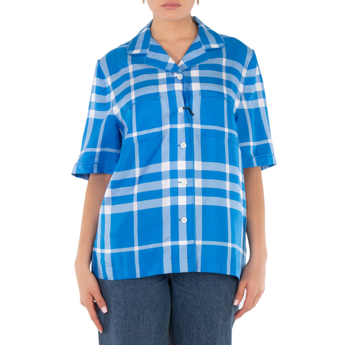 

Бурберри Рубашка на пуговицах в клетку Burberry, синий