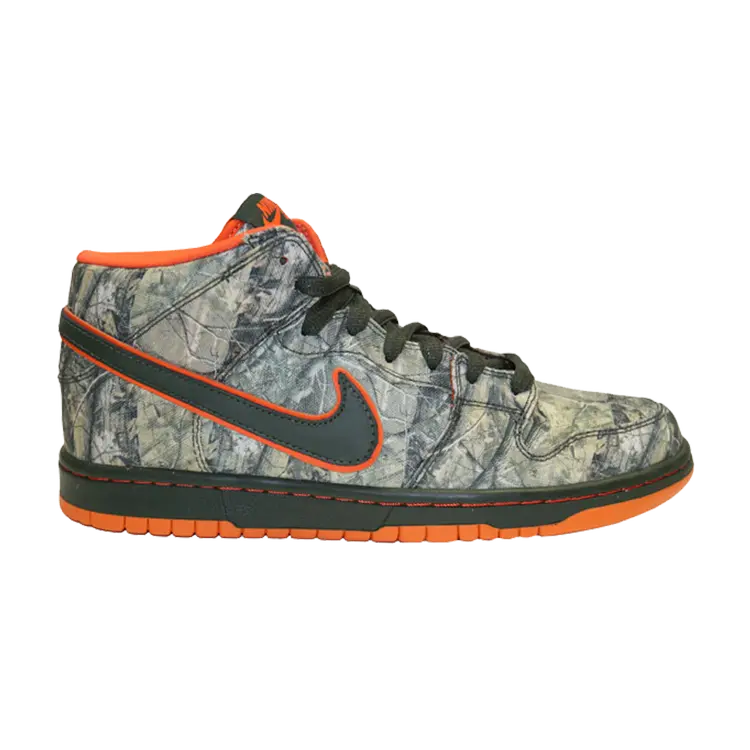 

Кроссовки Nike Dunk Mid Premium SB 'Real Tree Camo', зеленый
