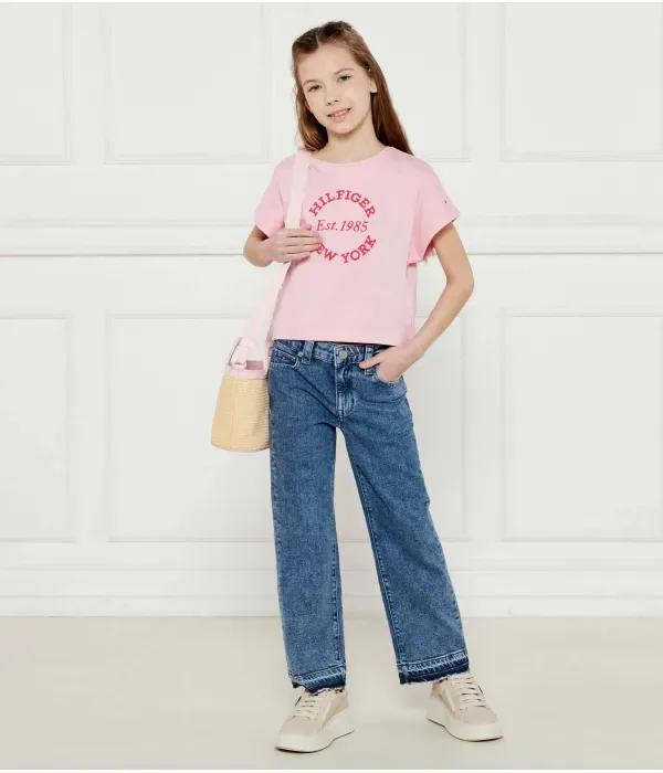 Футболка loose fit Tommy Hilfiger, розовый — фото 2