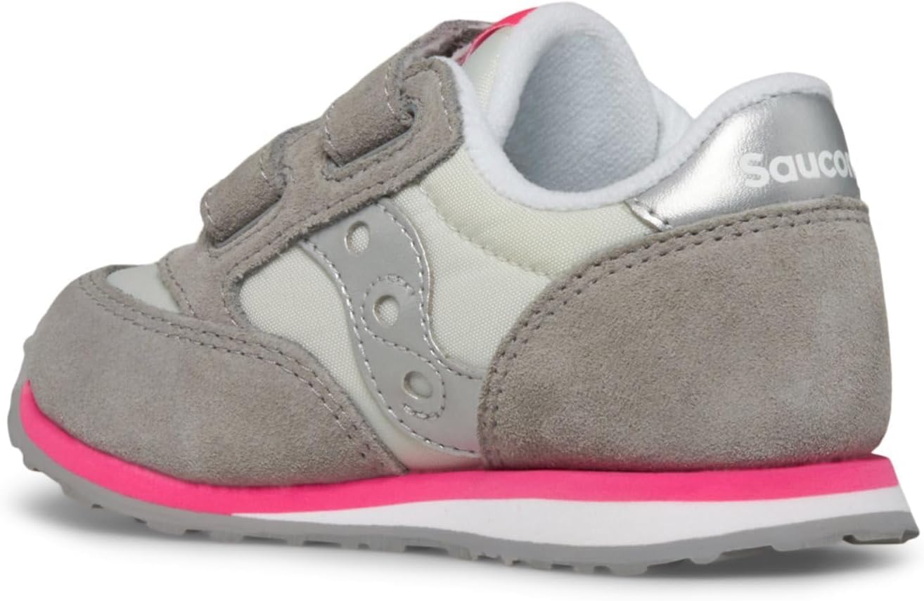 Детские кроссовки Saucony Baby Jazz на липучках, розовый/серый — фото 4