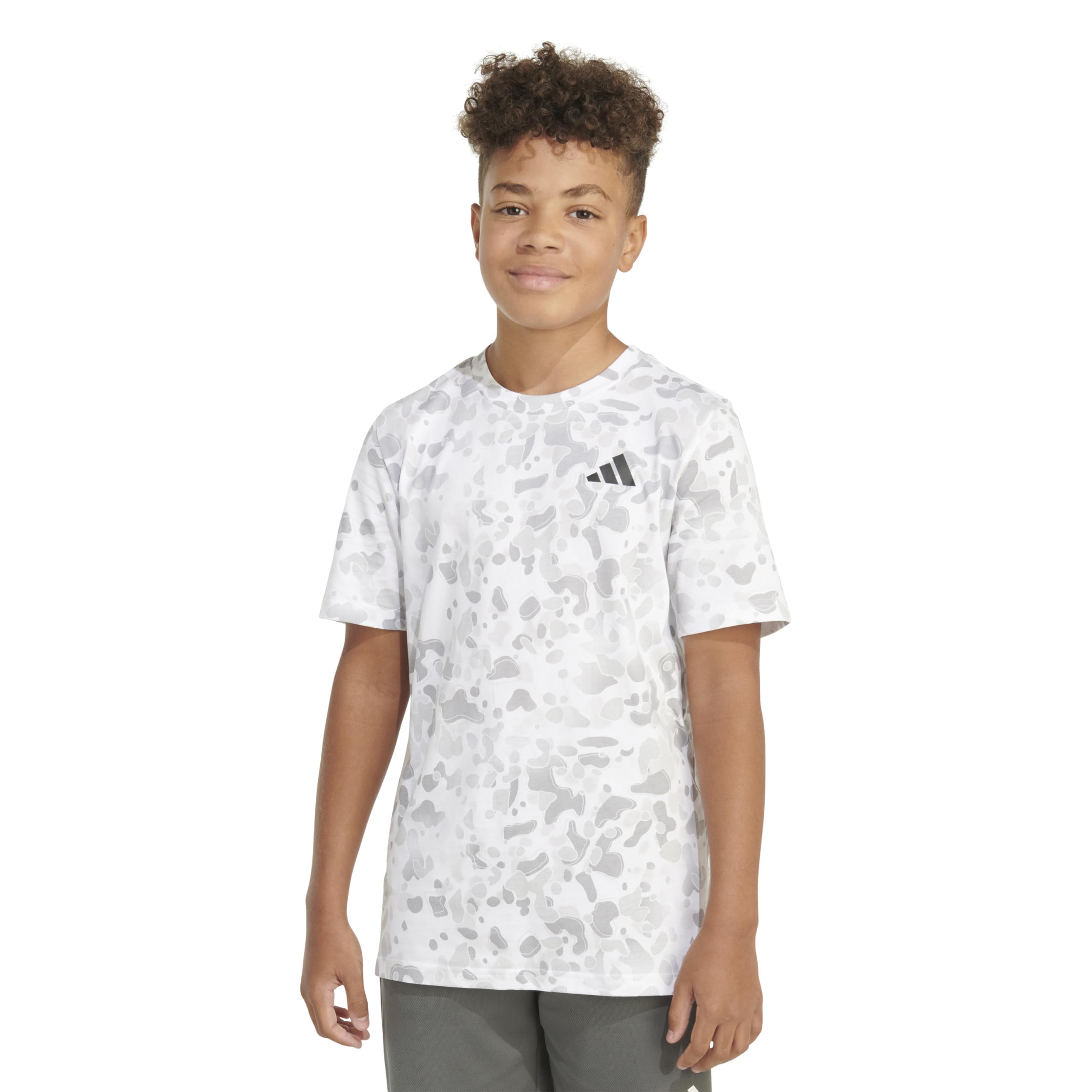 

Футболка adidas Kids AOP Pebble Camo SS Tee(Toddler/Little Kid/Big Kid), белый