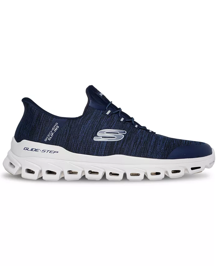 Мужские слипоны Glide-Step - Zefyr повседневные кроссовки от Finish Line Skechers, синий — фото 2