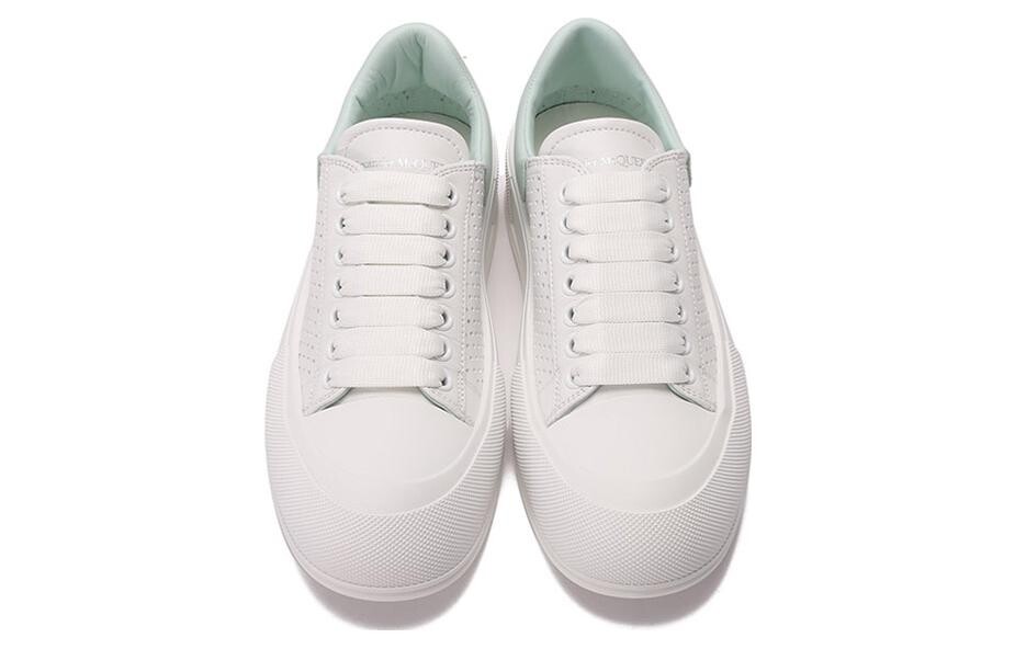 Кроссовки Alexander McQueen Lifestyle Shoes Men Low-top White/Green, белый/светло-зеленый — фото 4