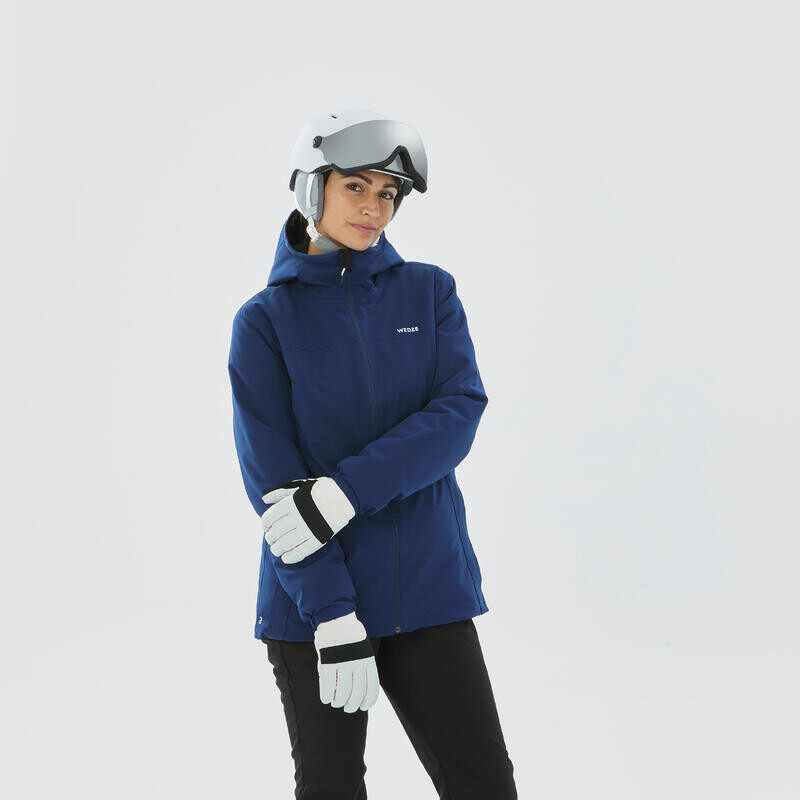 

Женская непромокаемая лыжно-зимняя куртка Wedze Ski-P JKT100 синяя