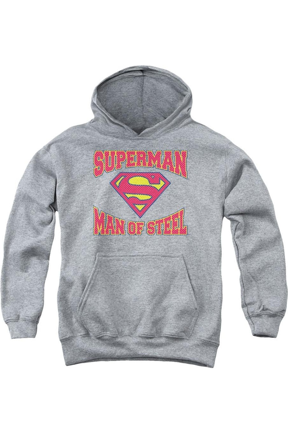 

Детская толстовка с капюшоном Superman Man Of Steel Gildan, Athletic Heather