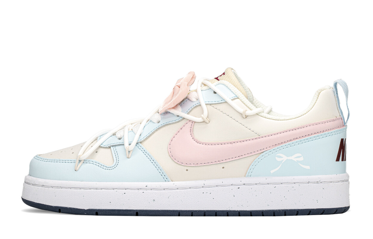

Кроссовки Nike Court Borough Skateboard Shoes Women's Low-Top Blue Pink, Синий, Кроссовки Nike Court Borough Skateboard Shoes Women's Low-Top Blue Pink