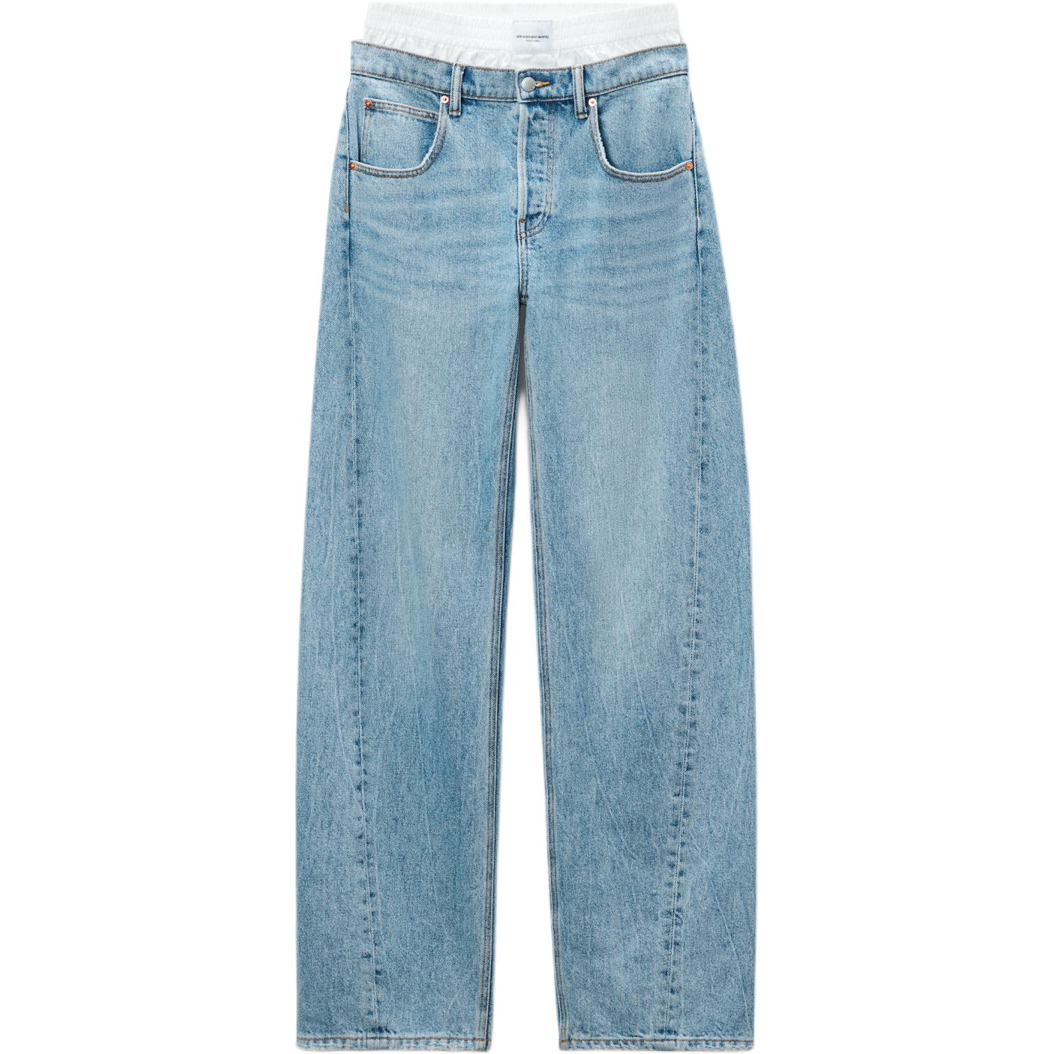 

Многослойные джинсы с широкими штанинами Alexander Wang, индиго