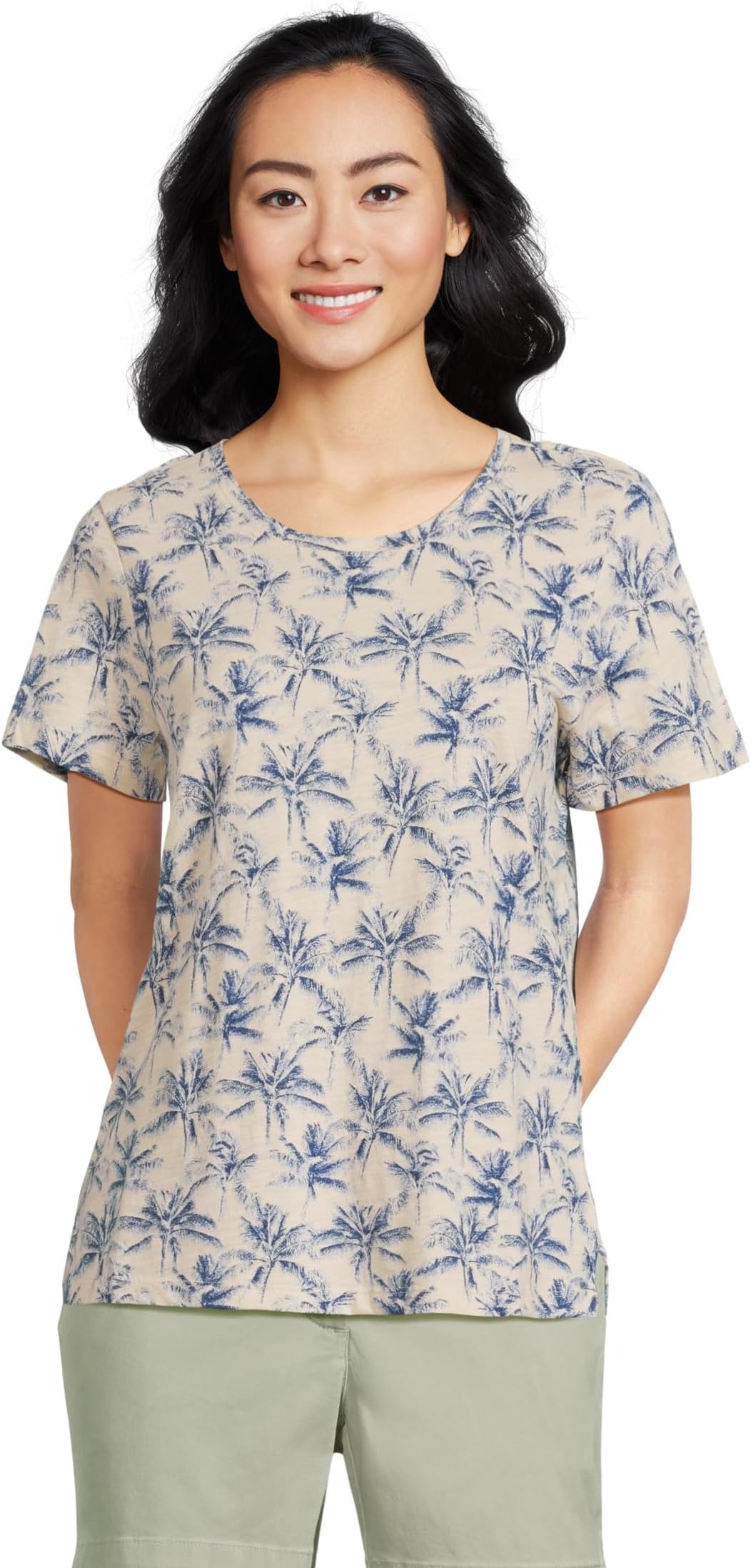 

Футболка Tommy Bahama Indigo Palms Printed Short Sleeve Tee, цвет Bleached Sand