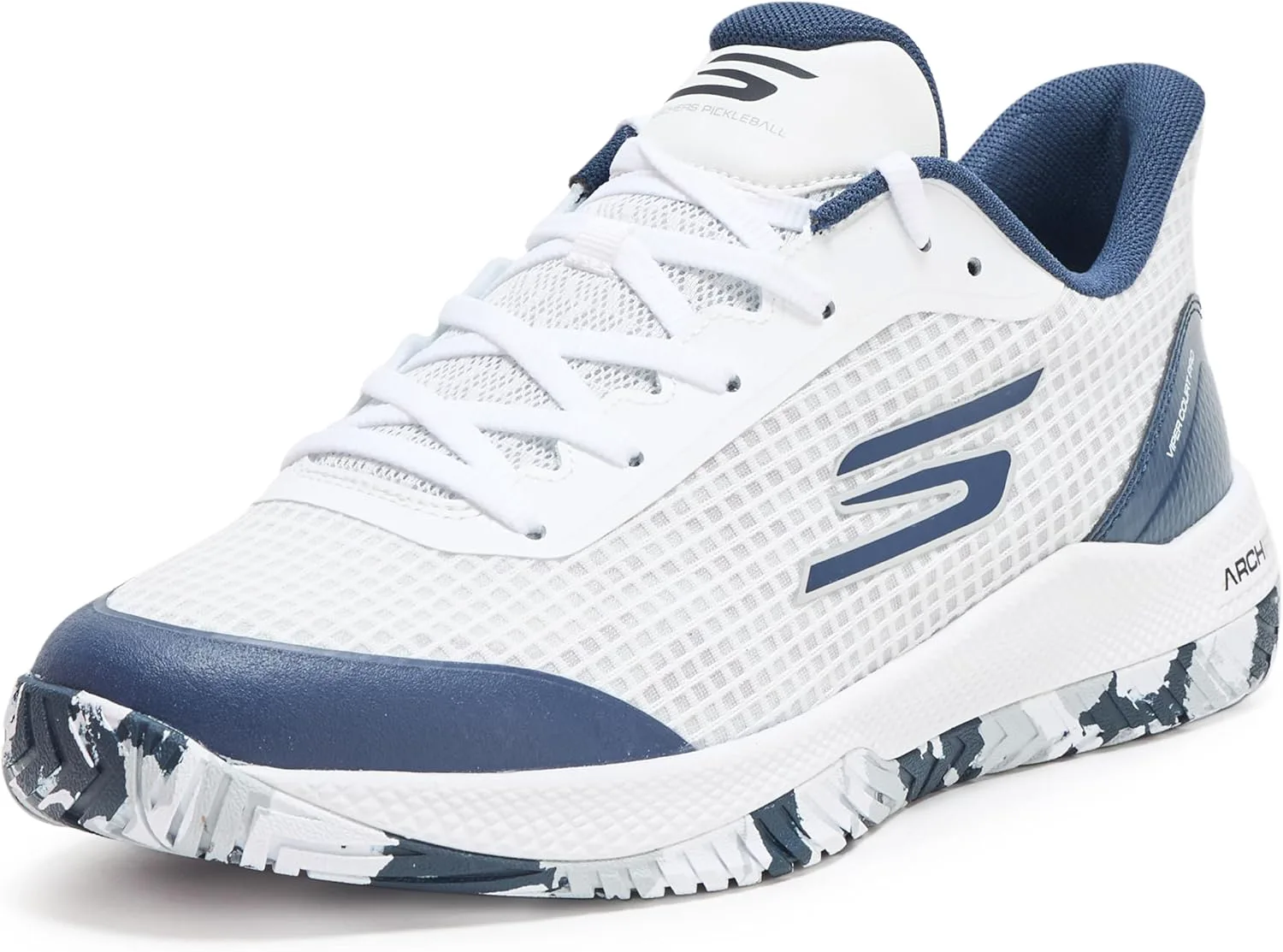 Мужские кроссовки Skechers Pickleball Viper Court Pro, белый/синий — фото 2