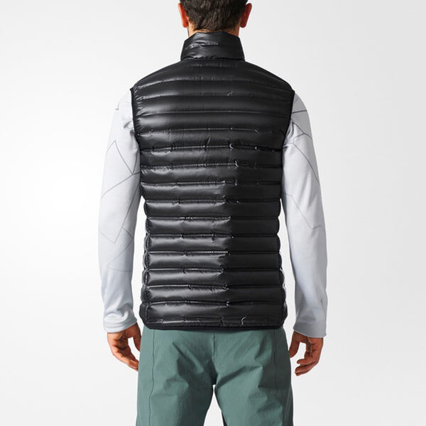 Пуховик adidas Varilite Vest Casual Sports Stand Collar Vest Black, черный — фото 4