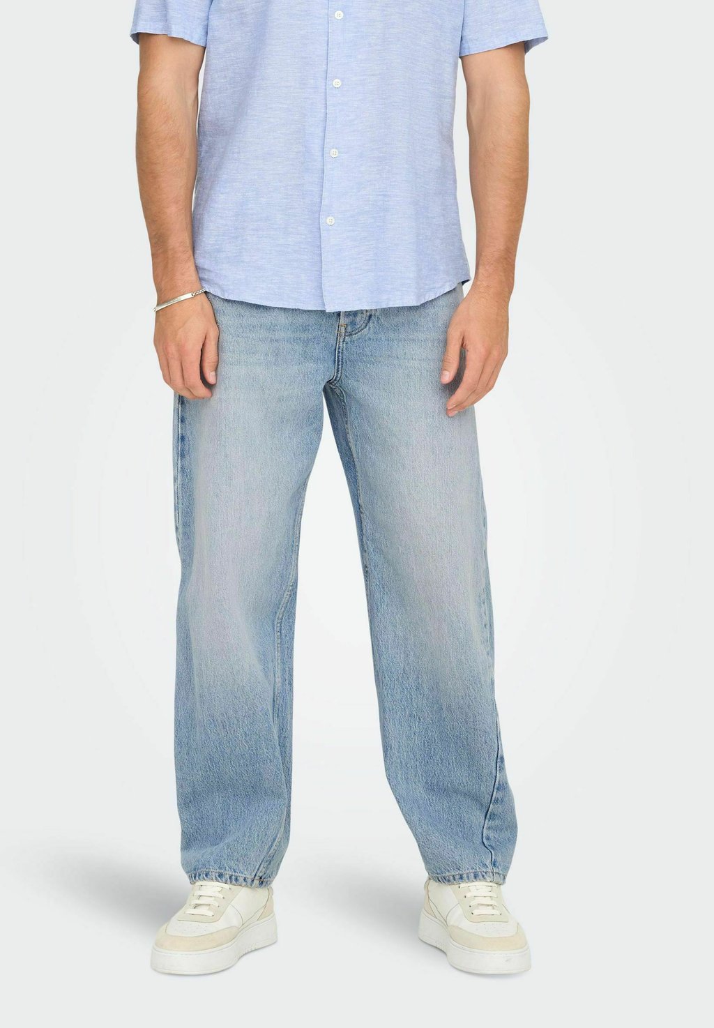 

Джинсы свободного кроя LOCKER GESCHNITTEN MITTLERE TAILLE Only & Sons, цвет Light Blue Denim