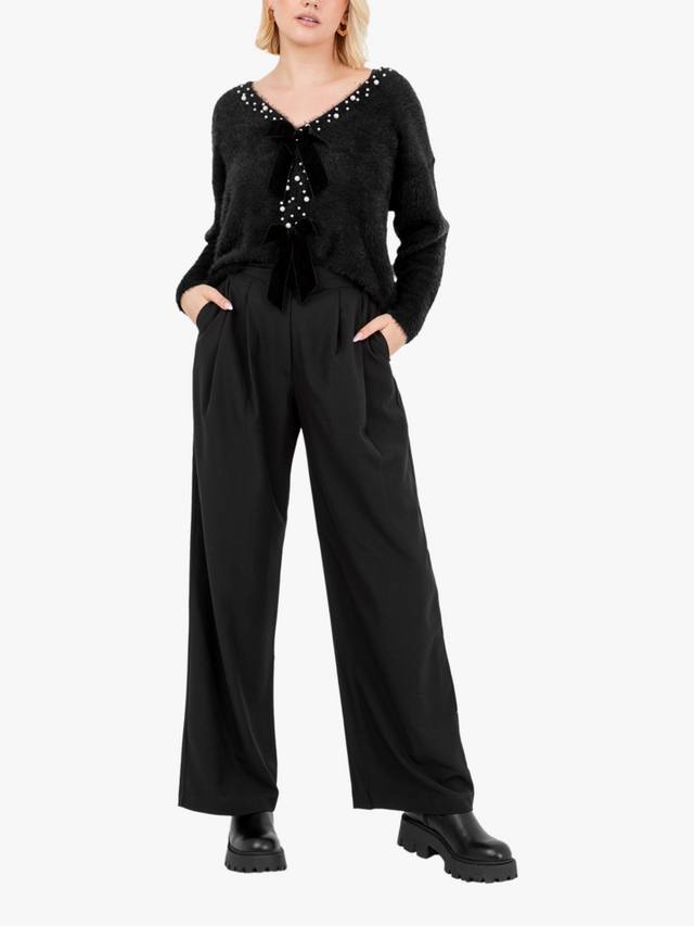 

Кардиган с отделкой из искусственного жемчуга Lovedrobe, Black