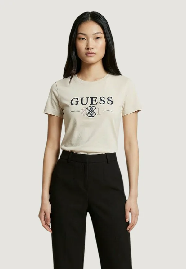 

Футболка с принтом штеффи Guess, Ivory, Бежевый, Футболка с принтом штеффи Guess, Ivory