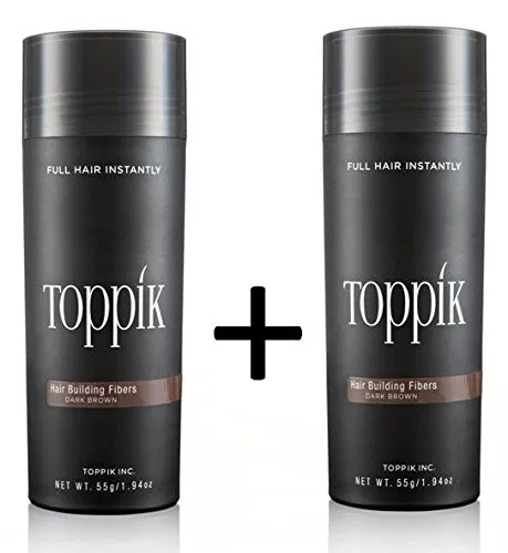 Загуститель для волос TOPPIK, микроволокна, 55 г Toppik, Dark Brown — фото 2