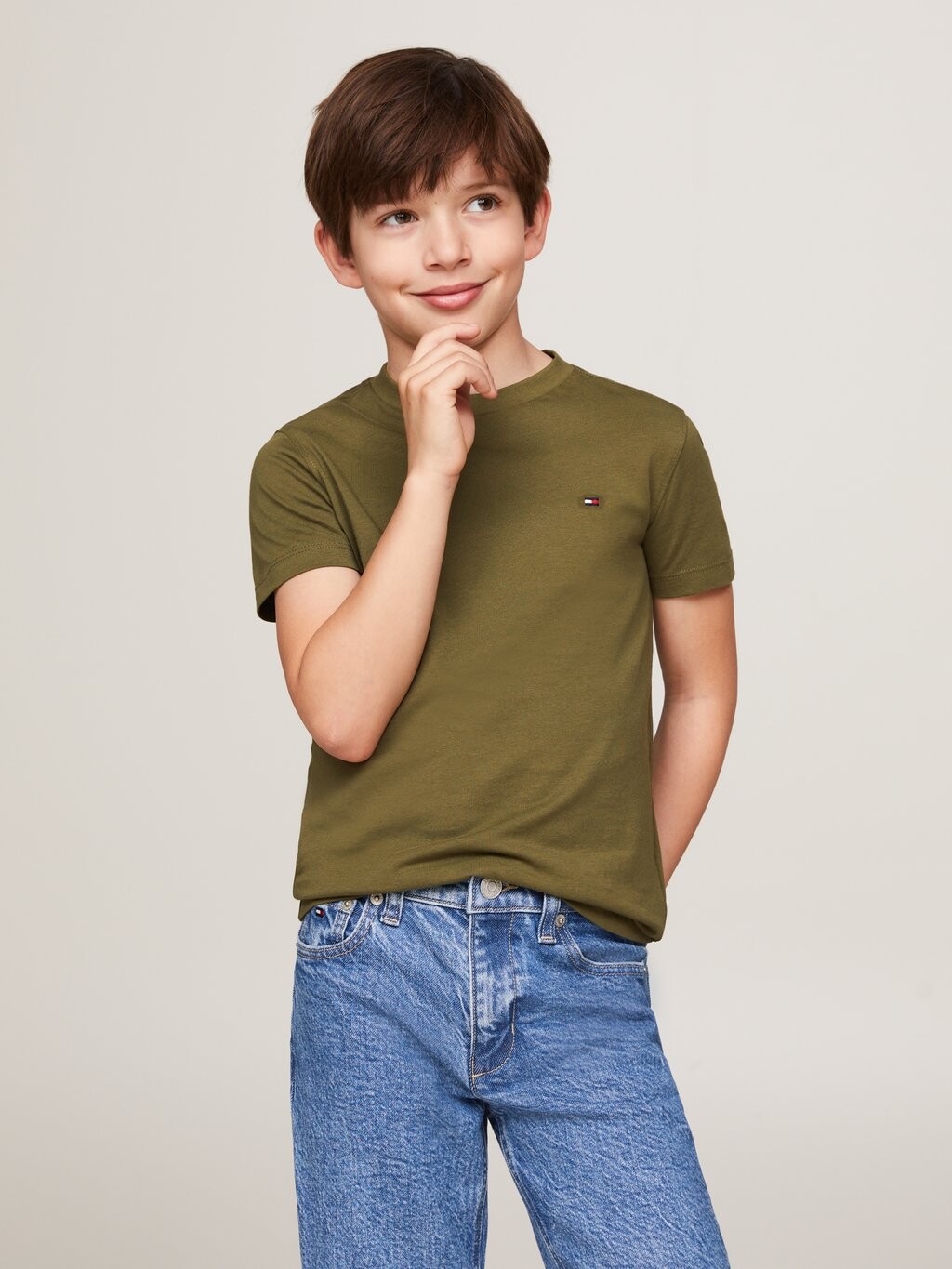 

Базовая футболка ESSENTIAL TEE Tommy Hilfiger, оливковый