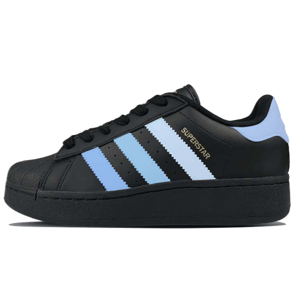 Adidas Originals Низкие противоскользящие кроссовки для скейтбординга SUPERSTAR XLG, унисекс, черные