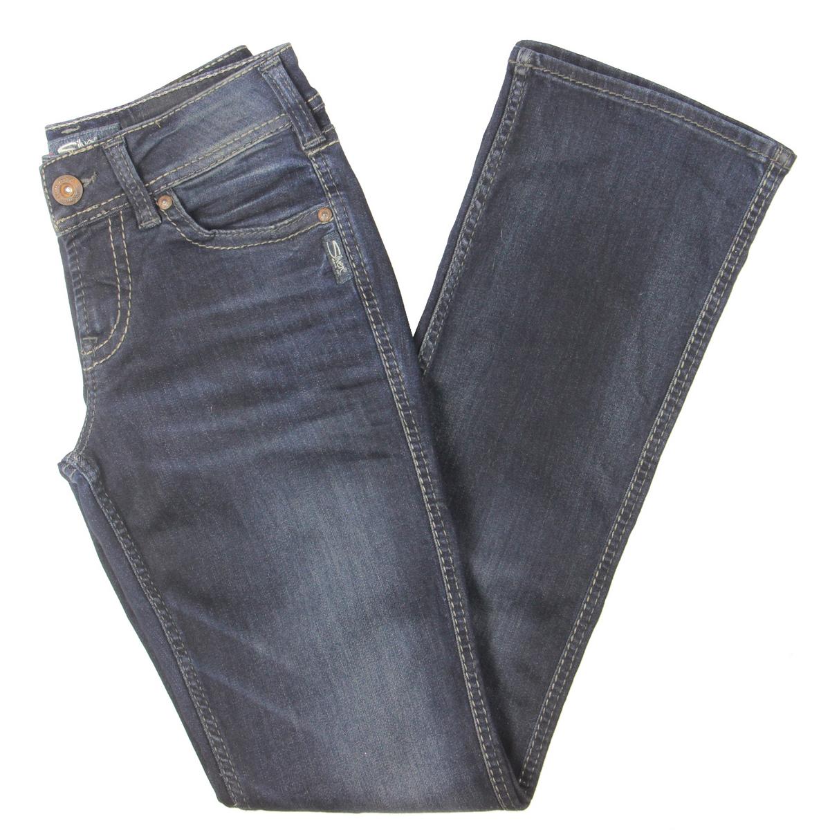 

Женские джинсы Suki Denim, свободные, расклешенные Silver Jeans Co., индиго