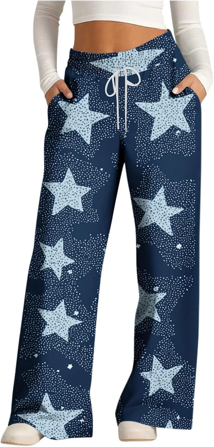 

Женские джинсы с цветочным принтом на шнурке