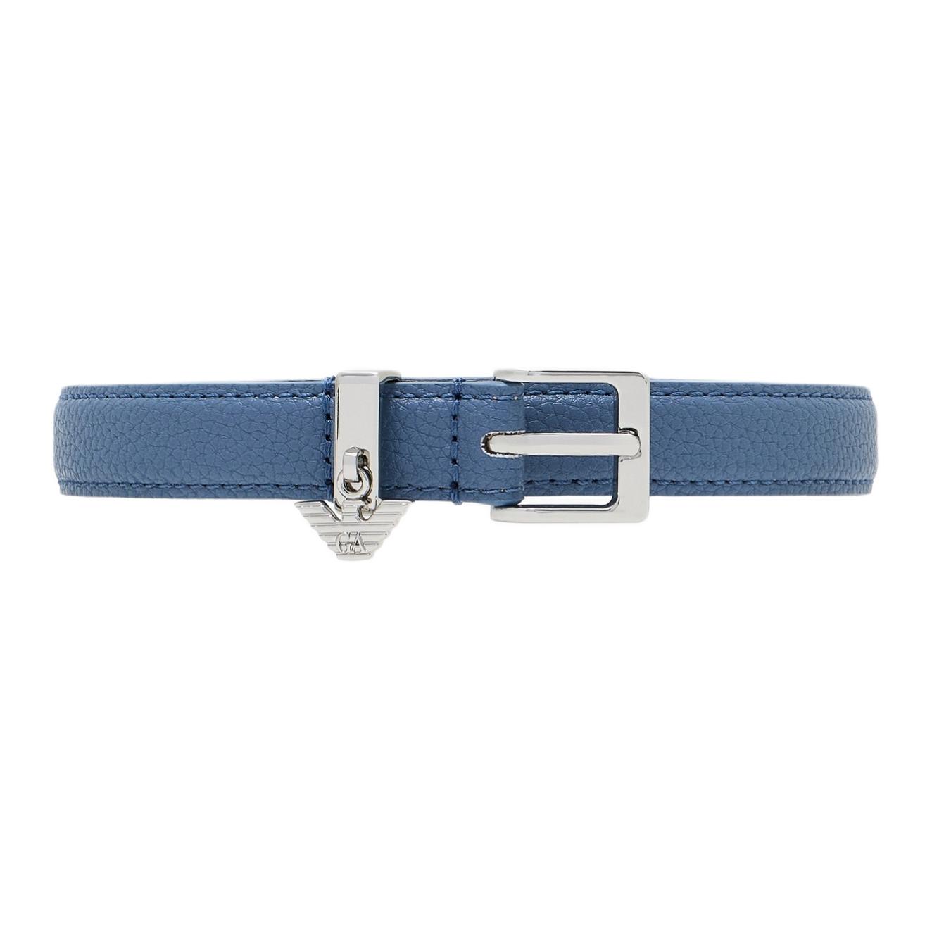 

EMPORIO ARMANI Женский пояс из оленьей кожи синий шириной 2 см, Blue