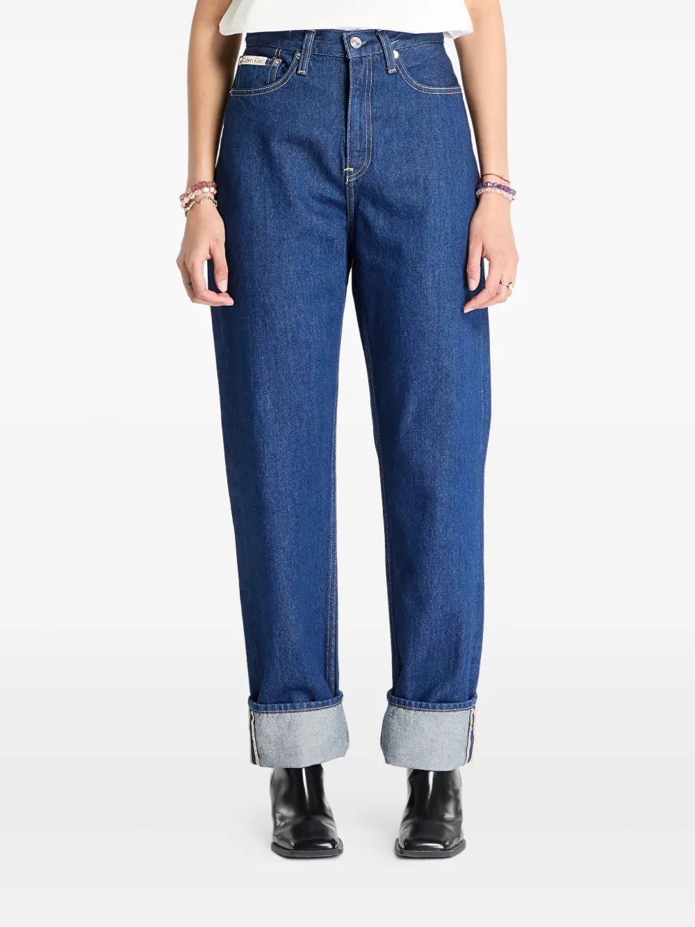 

Джинсы с завышенной талией Calvin Klein, синий