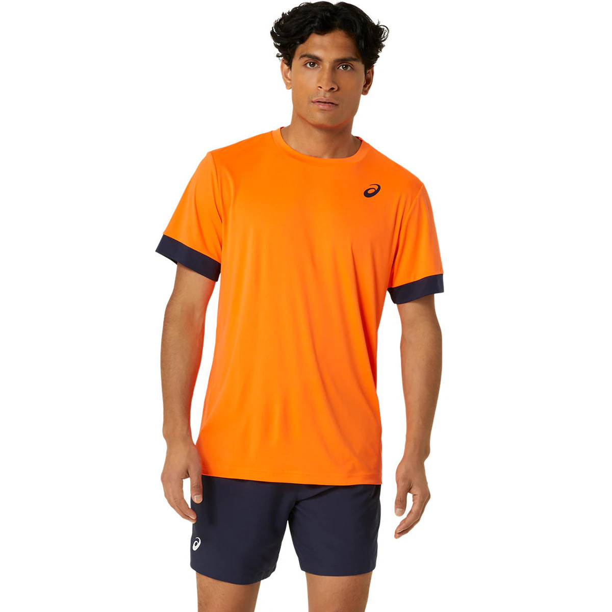 

Мужская теннисная рубашка Asics Court Short Top, оранжевый/синий