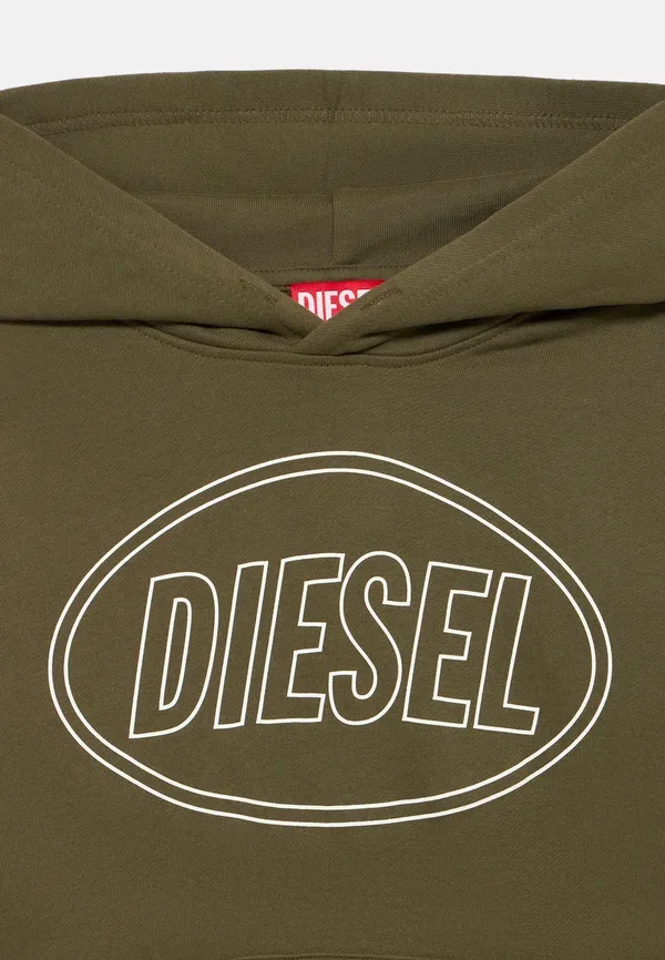 Толстовка с капюшоном Diesel Circle hood over hoodie, защитный зеленый — фото 4