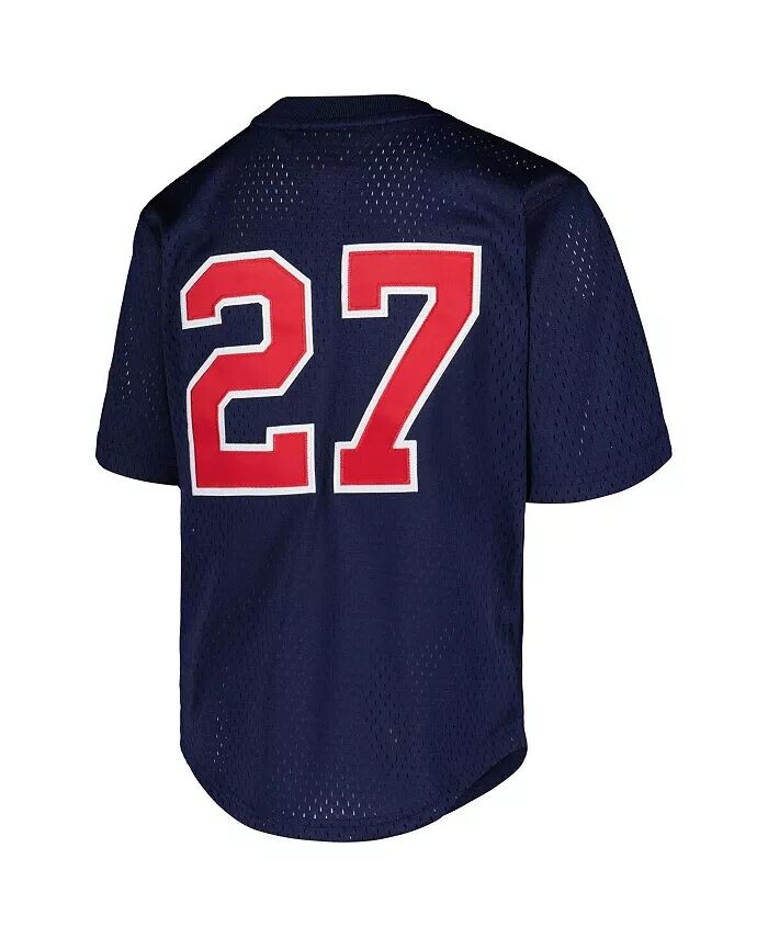 Big Boys David Ortiz Navy Minnesota Twins Cooperstown Collection Сетчатый тренировочный трикотаж ватин Mitchell & Ness, синий — фото 2