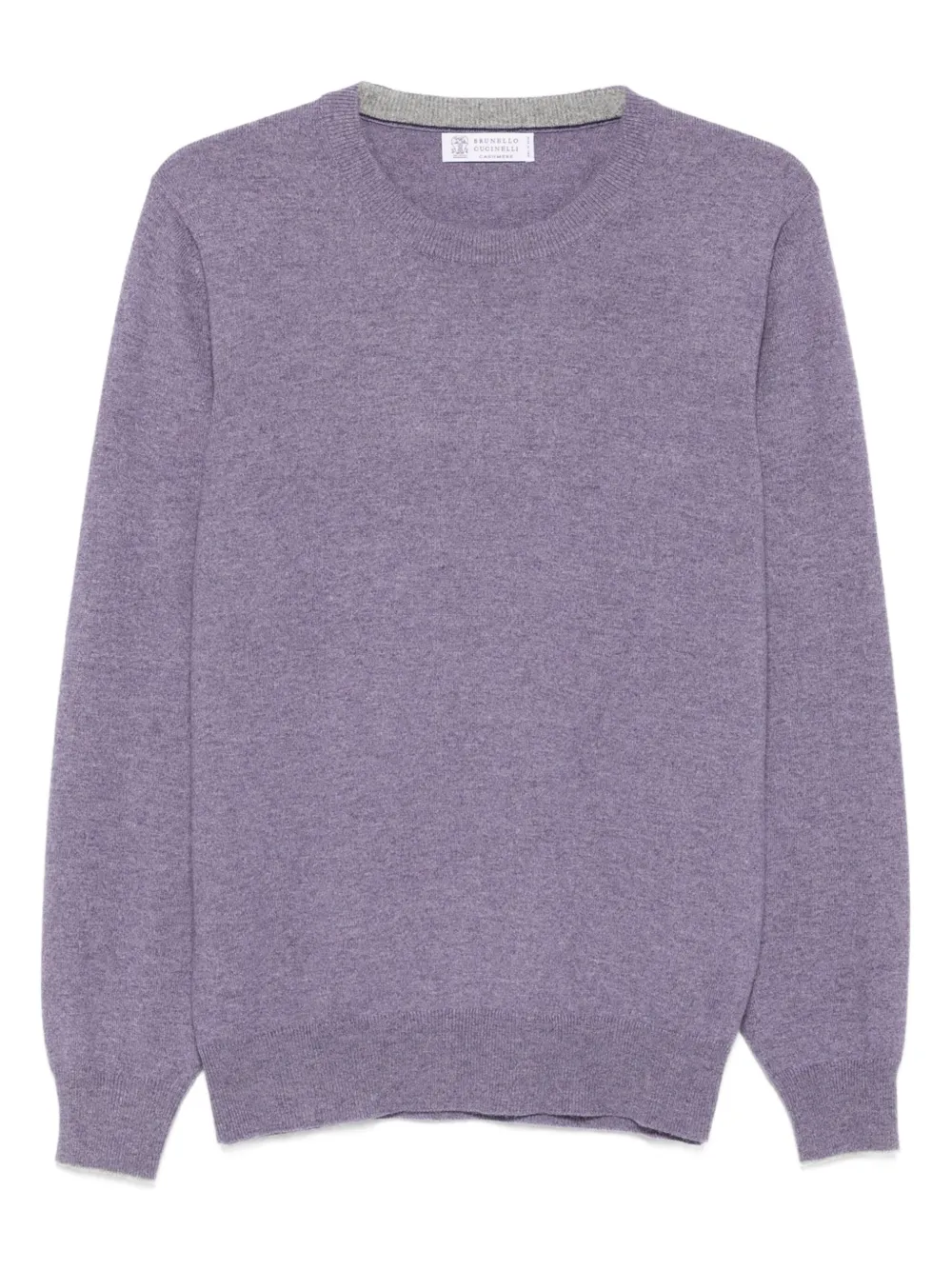 

Кашемировый свитер с круглым вырезом Brunello Cucinelli, фиолетовый