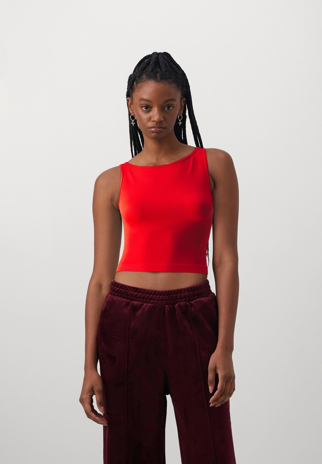 

Топ SLASH NECK TANK BDG Urban Outfitters, цвет red/hibiscus