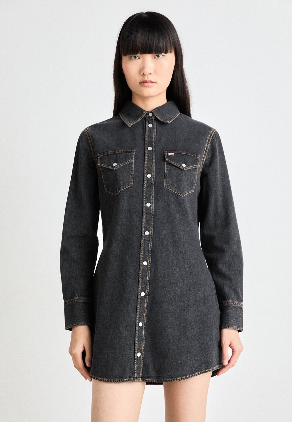

Платье из денима WESTERN DRESS Tommy Jeans, черный