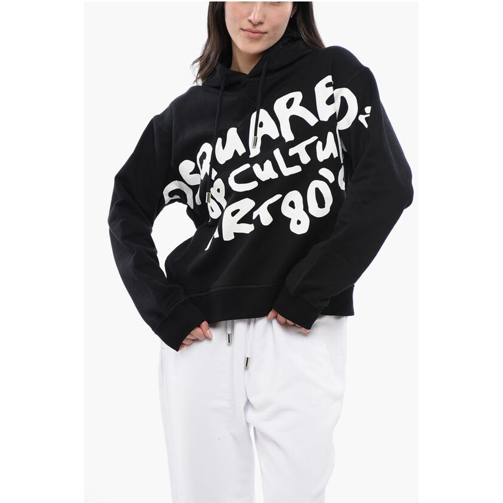 

Толстовка с капюшоном в стиле поп-арт 80-х Dsquared2, Black