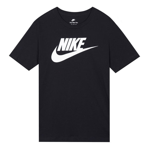 

Футболка спортивная с принтом алфавита и логотипа, круглый вырез, короткий рукав, Nike, черный