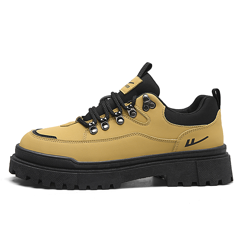 

Ботинки рабочие мужские British Style однотонные Combat Boots WARRIOR, коричневый