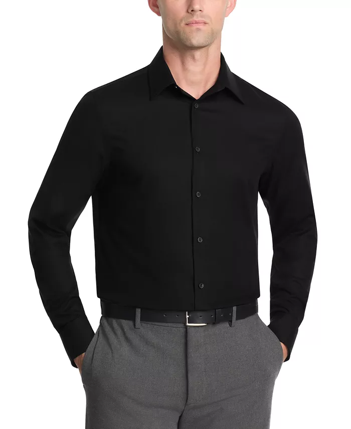 

Мужская облегающая рубашка Calvin Klein, черный