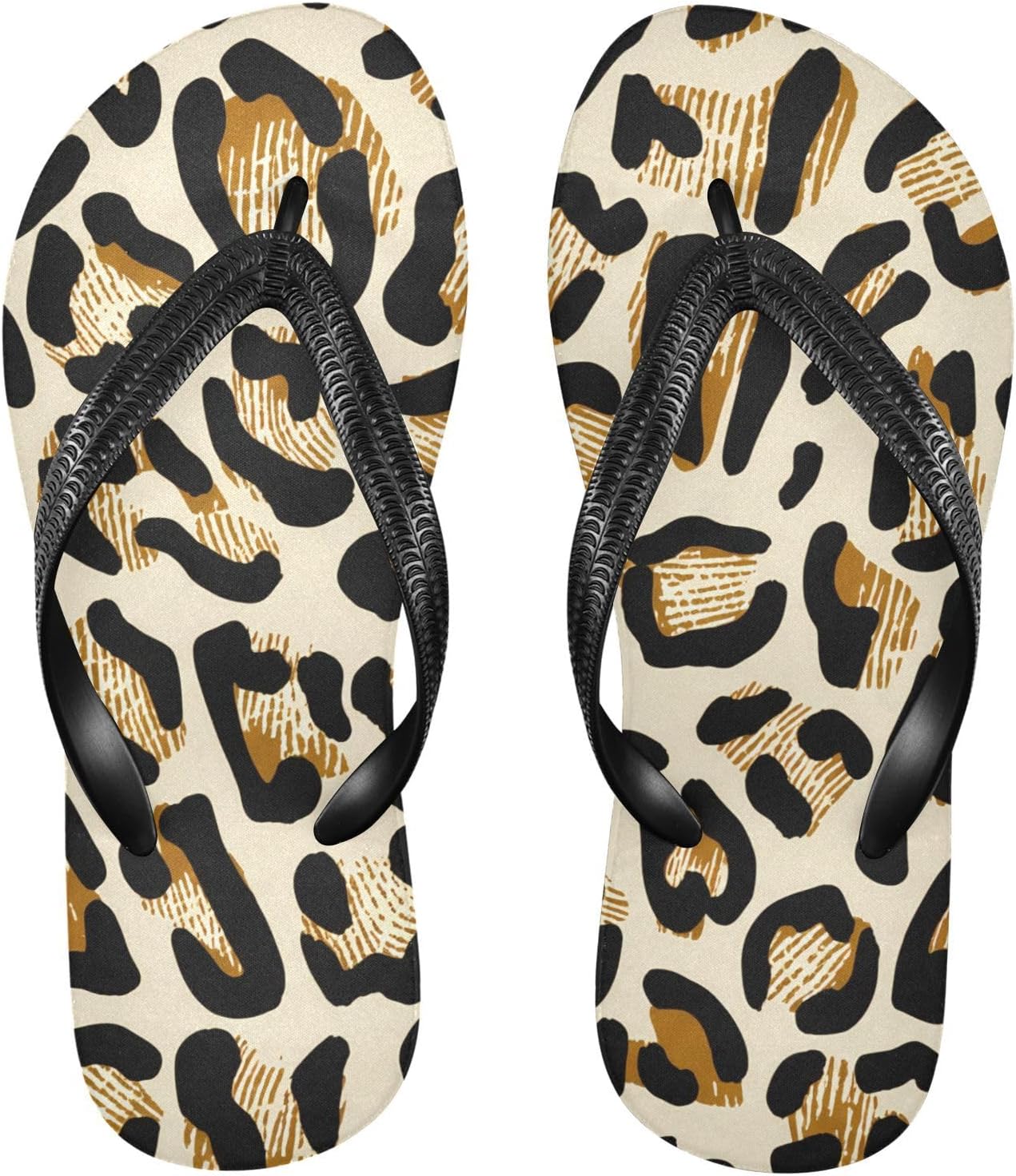 

Пляжные летние повседневные шлепанцы Leopard Brown для женщин и мужчин 20861795 Kfbe