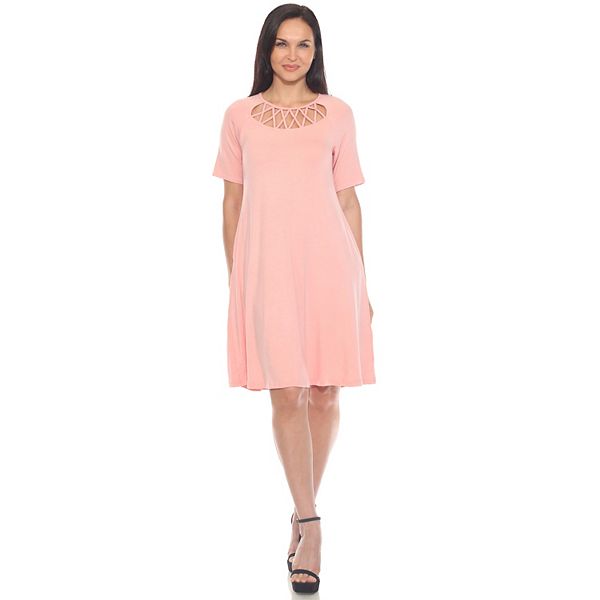 

Женское платье с коротким рукавом и перекрестным вырезом Wm Fashion, Rose