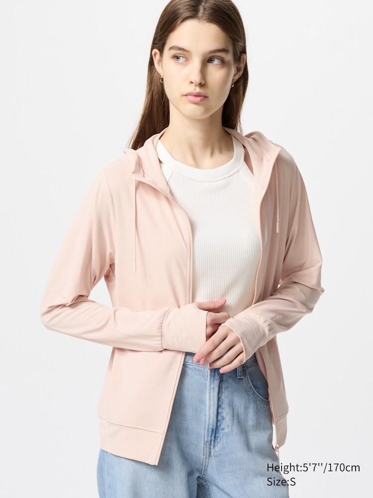

Толстовка с капюшоном на молнии Uniqlo, цвет 10 розовый