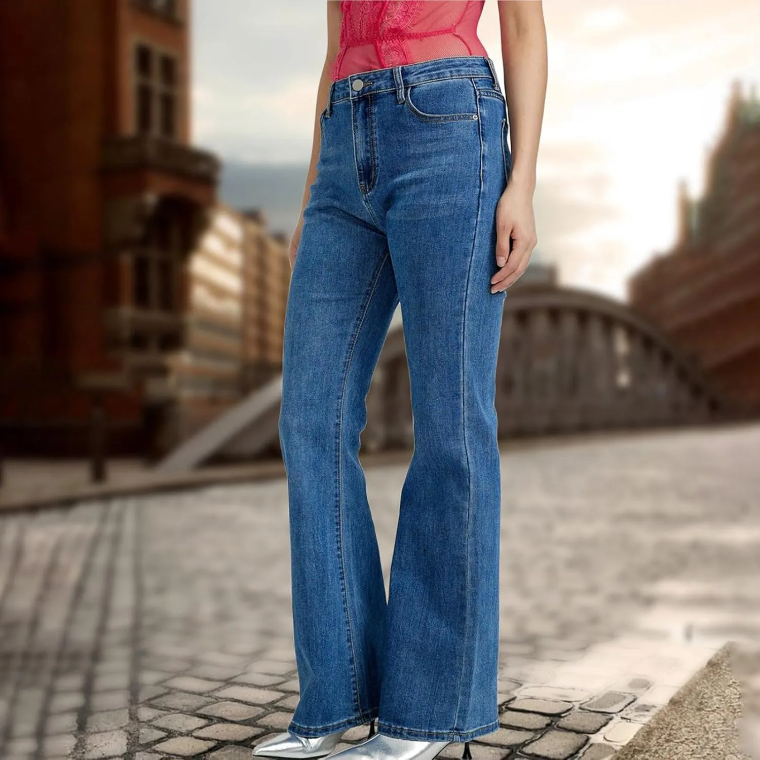 Широкие джинсы женские high waisted baggy — фото 4