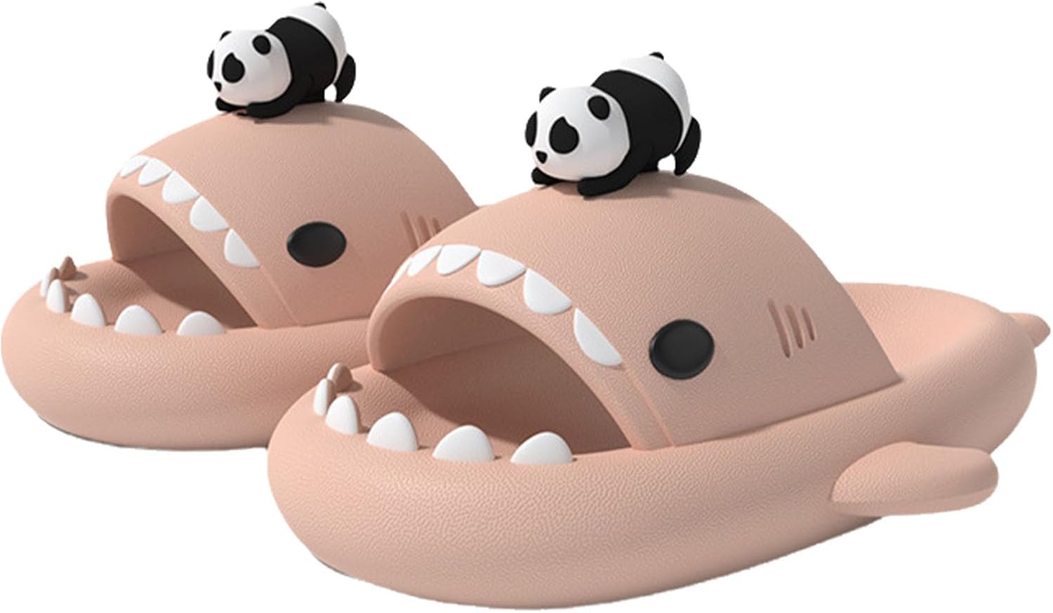 

Шлепанцы с акулами с 3D плавниками, унисекс, 3D мультяшные EVA шлепанцы с открытым носком для душа и бассейна Generic, розовый