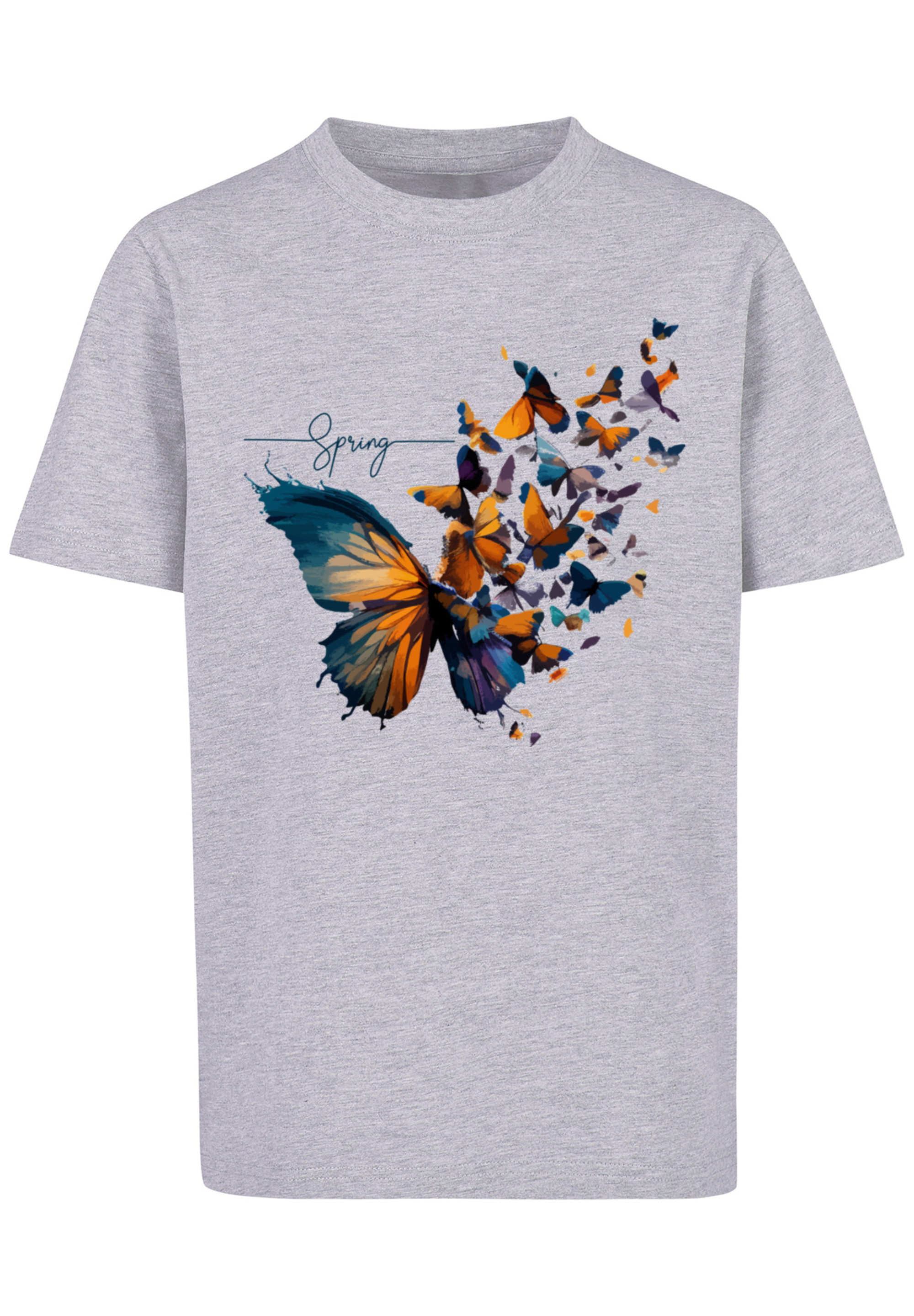 

Футболка F4NT4STIC Schmetterling Frühling Tee Unisex, цвет grau meliert