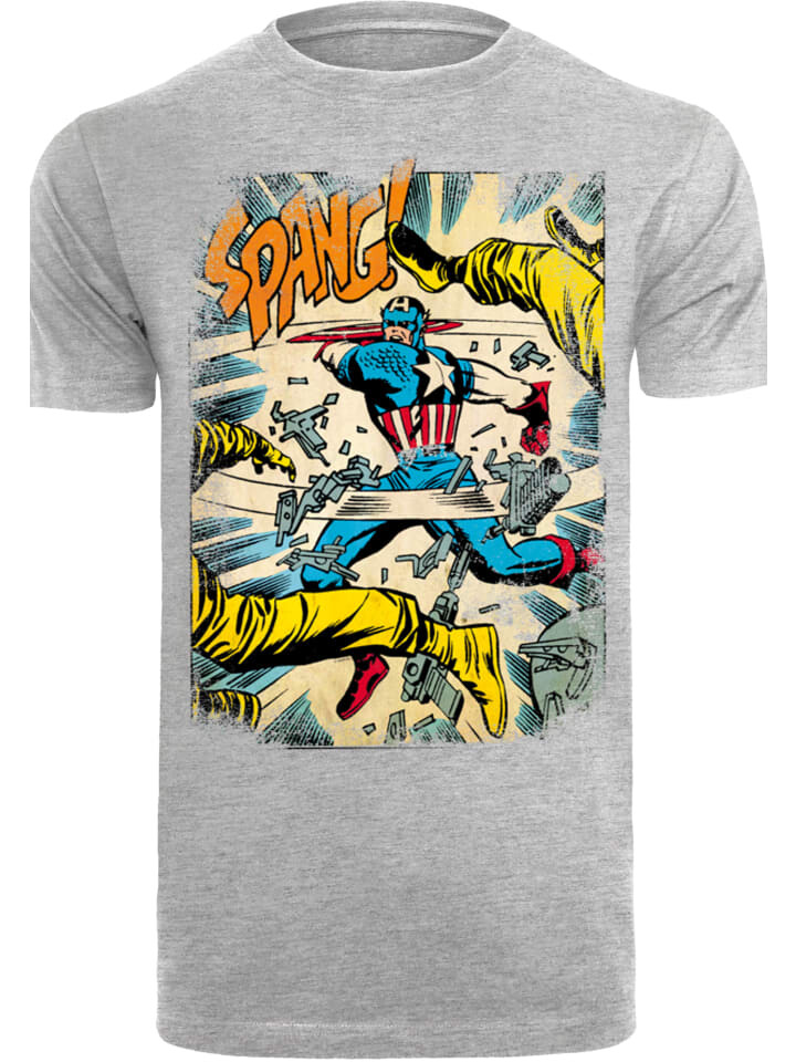 

Футболка F4NT4STIC Marvel Captain America Spang, пестрый серый