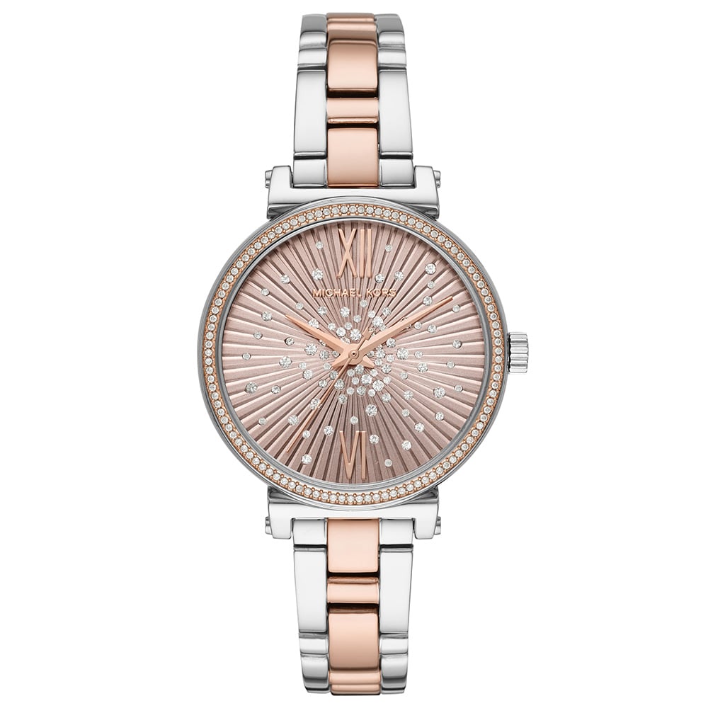 

Michael Kors Sofie MK3972 женские двухцветные кварцевые часы 36 мм, цвет multi