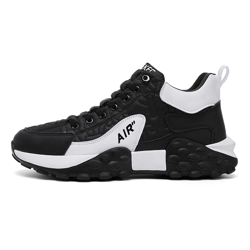 

JANECO Мужские мид-топ кэжуал кроссовки черно-белые, цвет Black White