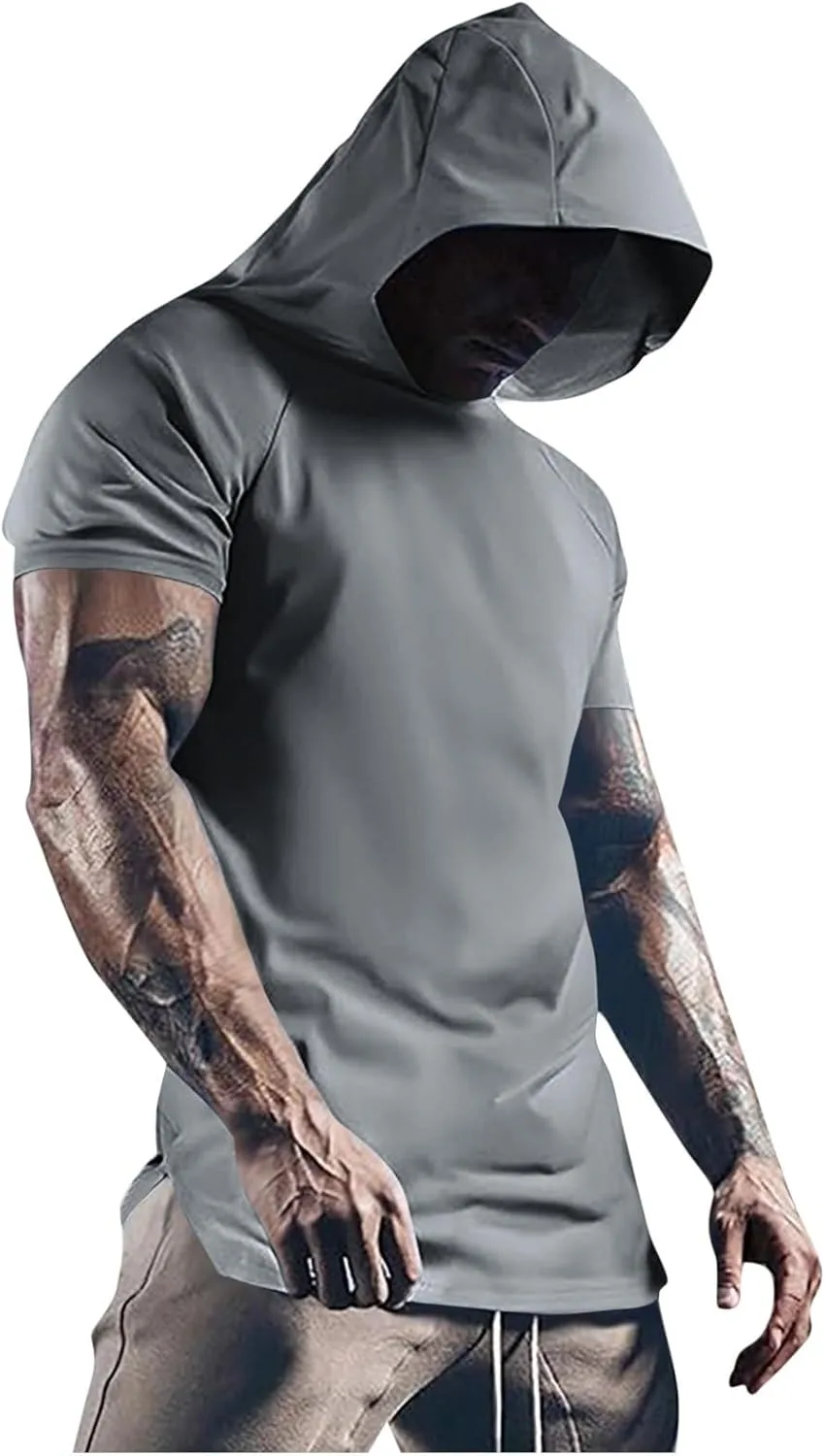 

Тонкая сетчатая худи с капюшоном для мужчин, лето-осень, короткий рукав, лодочка