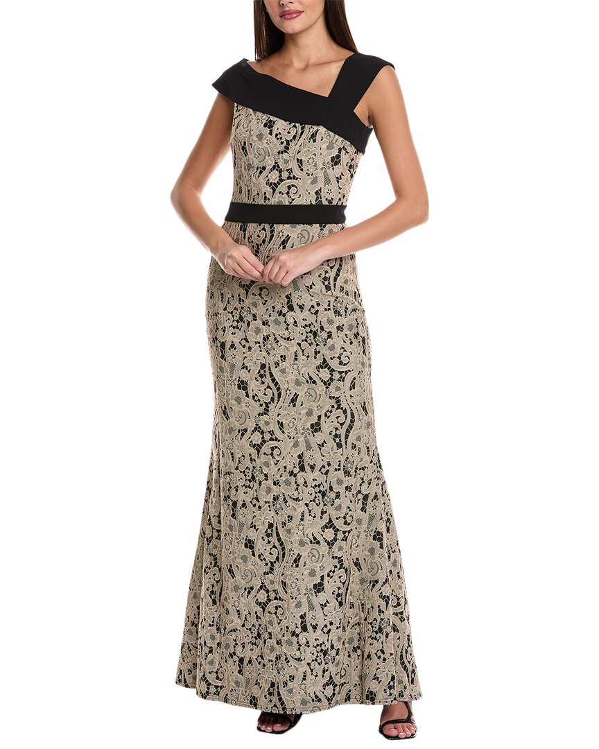 

Платье Tadashi Shoji из кружева с бондингом, бежевый