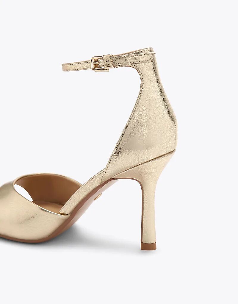 Босоножки на каблуке KG Kurt Geiger Serena в золоте — фото 4