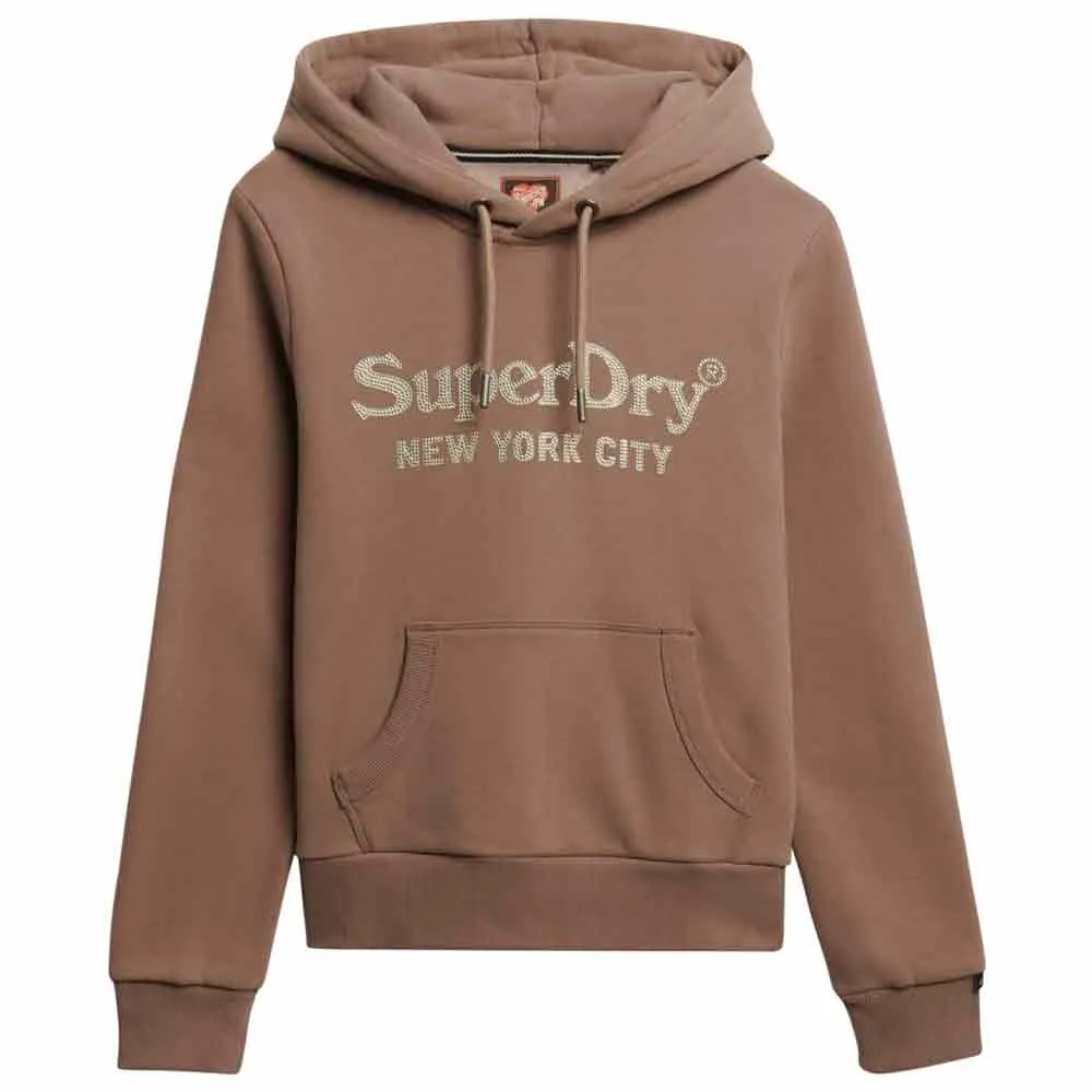 

Худи Superdry Brand Mark Relaxed Fit, коричневый